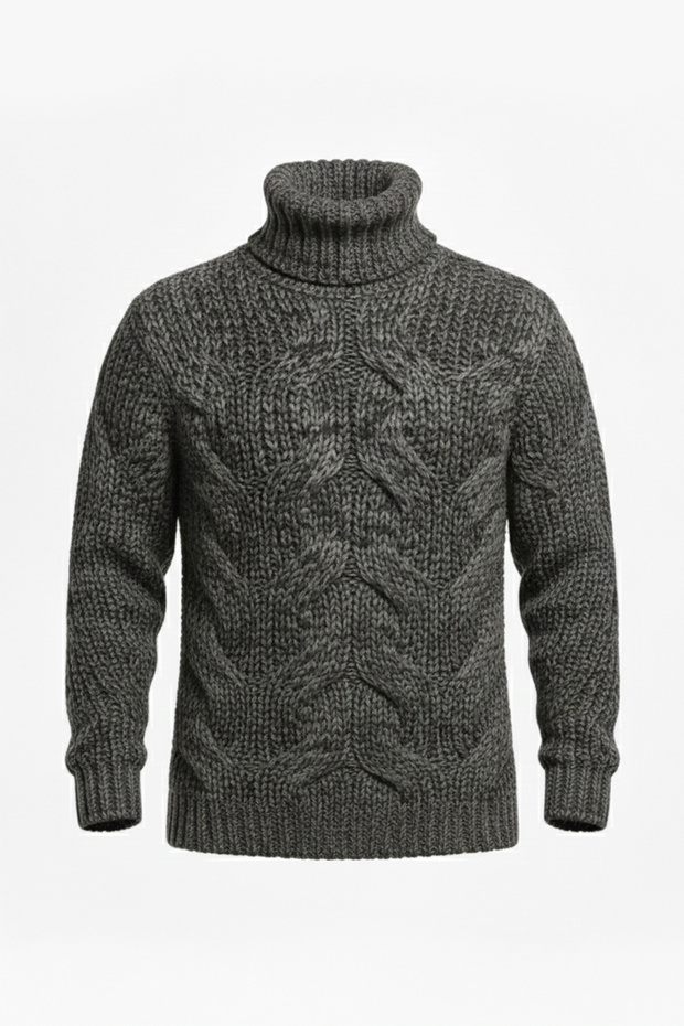 Erkek Balıkçı Yaka Kalın Kazak - 4