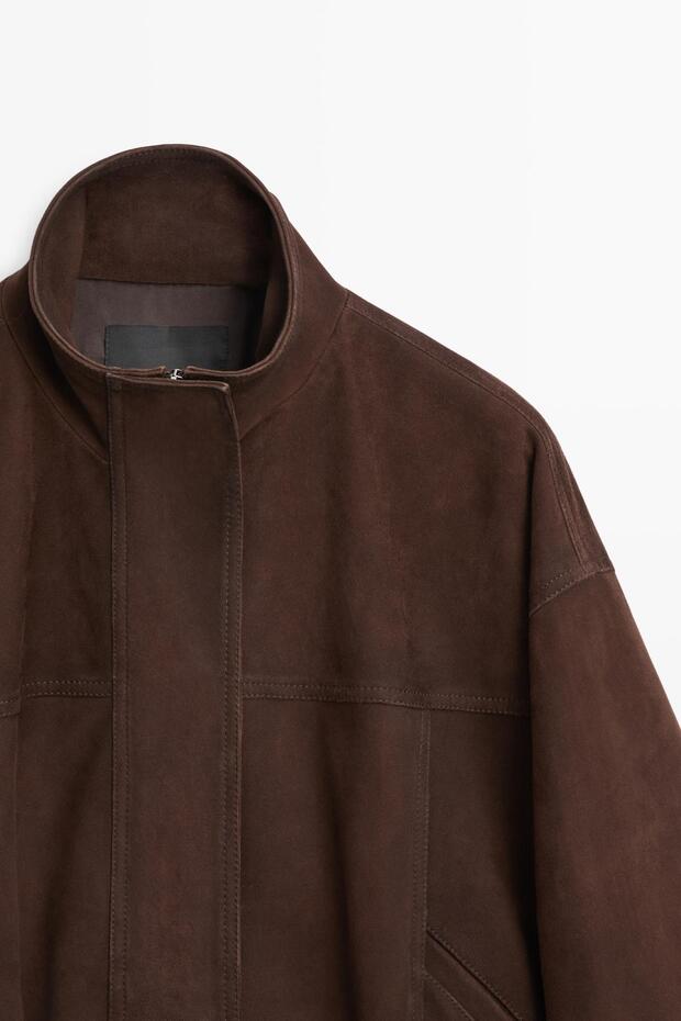 Süet deri bomber ceket - 7