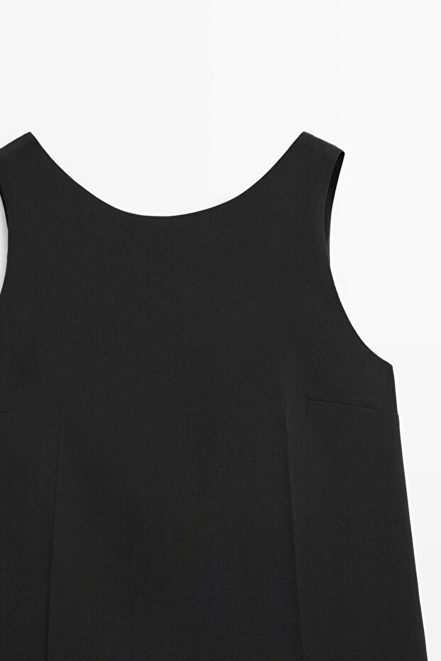 Yünlü mini elbise - 6