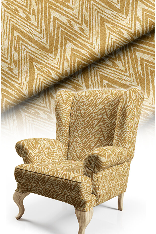 Woven Patterned Babyface Flooring Fabric with Digital Print. Cotton Lined Sturdy Upholstery Fabric