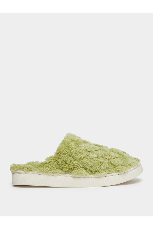 Solid Plush Bedroom Slippers