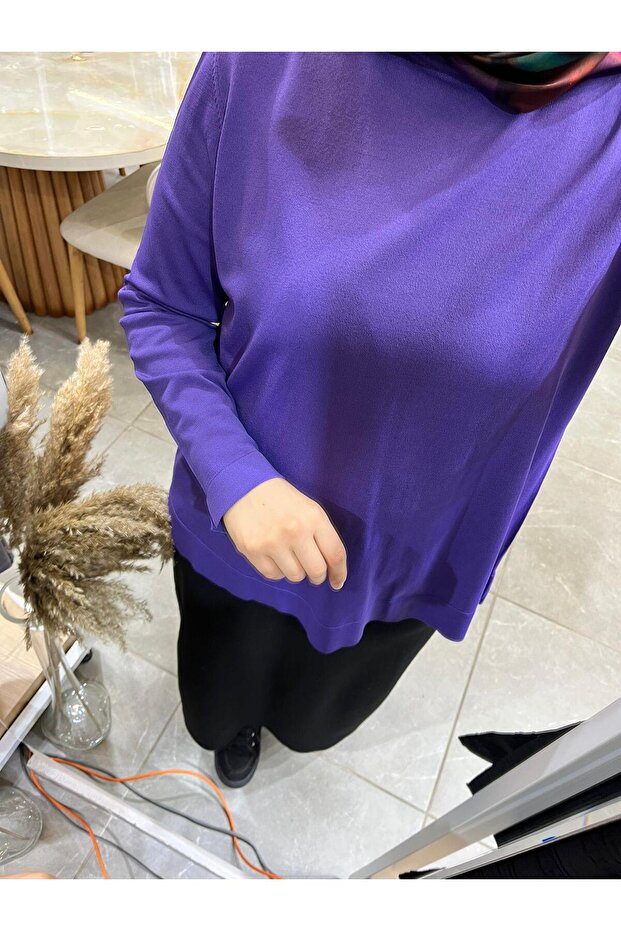 902 Basic Merserize Tunik Lila - 3