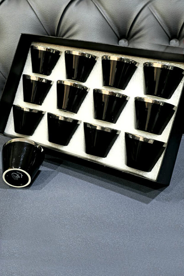 طقم فناجين قهوة بتصميم مميز 12 قطعة - 1