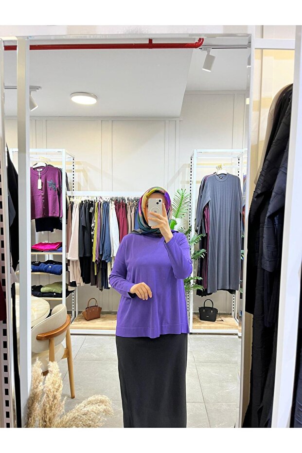 902 Basic Merserize Tunik Lila - 1