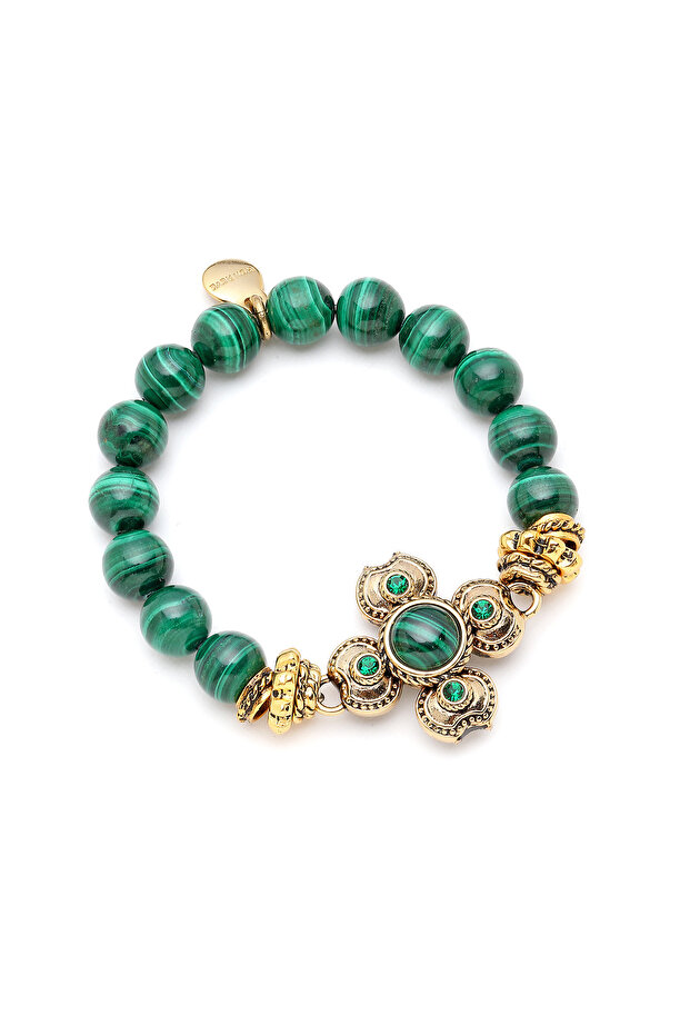 Inner Light Malahit Yonca Charm Malahit Bilezik - 1