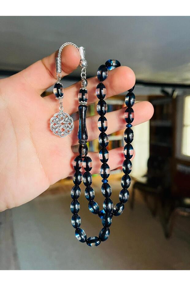 Vertical Powder Amber Prayer Beads