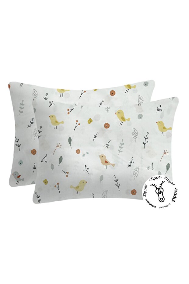 100% Cotton Zippered Baby Pillowcase | 38X50 (2 Pieces)