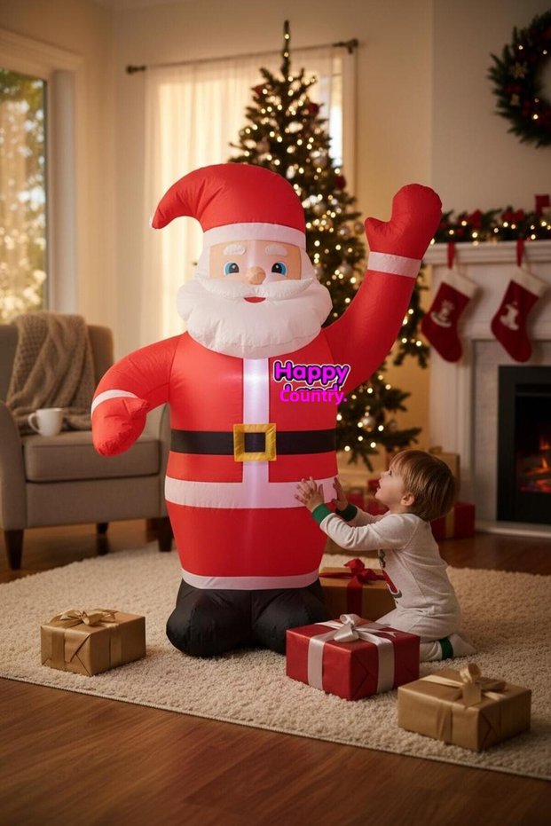 New Year Santa Claus Lighted Inflatable Decor 120cm Home Front Door Shop Santa Claus Decor