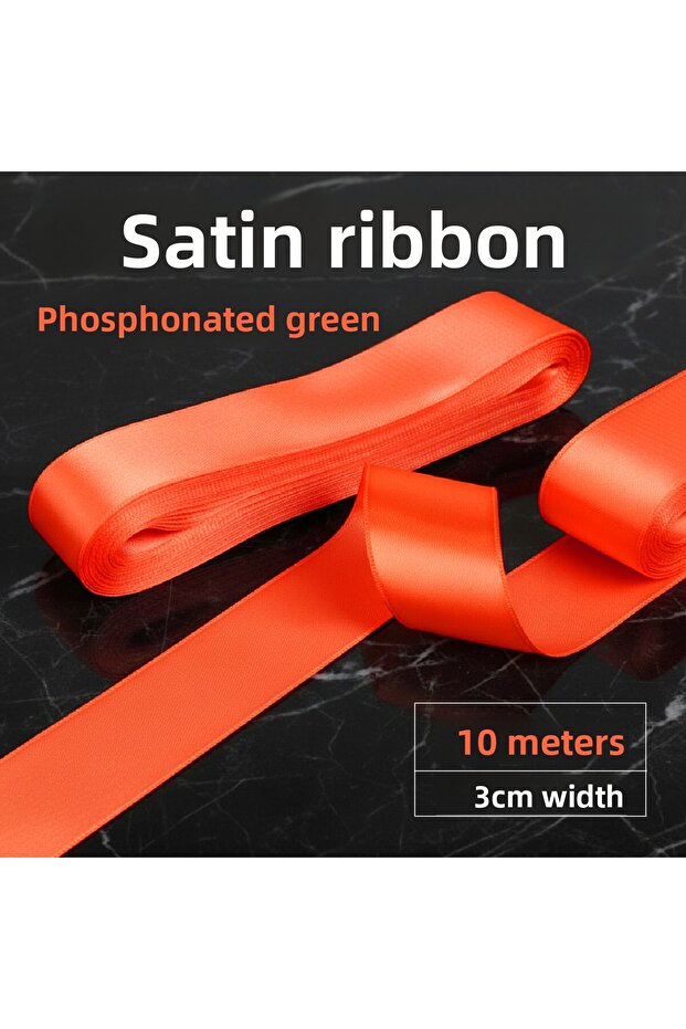 10 Meters - 3 cm Satin Ribbon, Decoration, Party, Wedding, Invitation, Packaging, Decoration