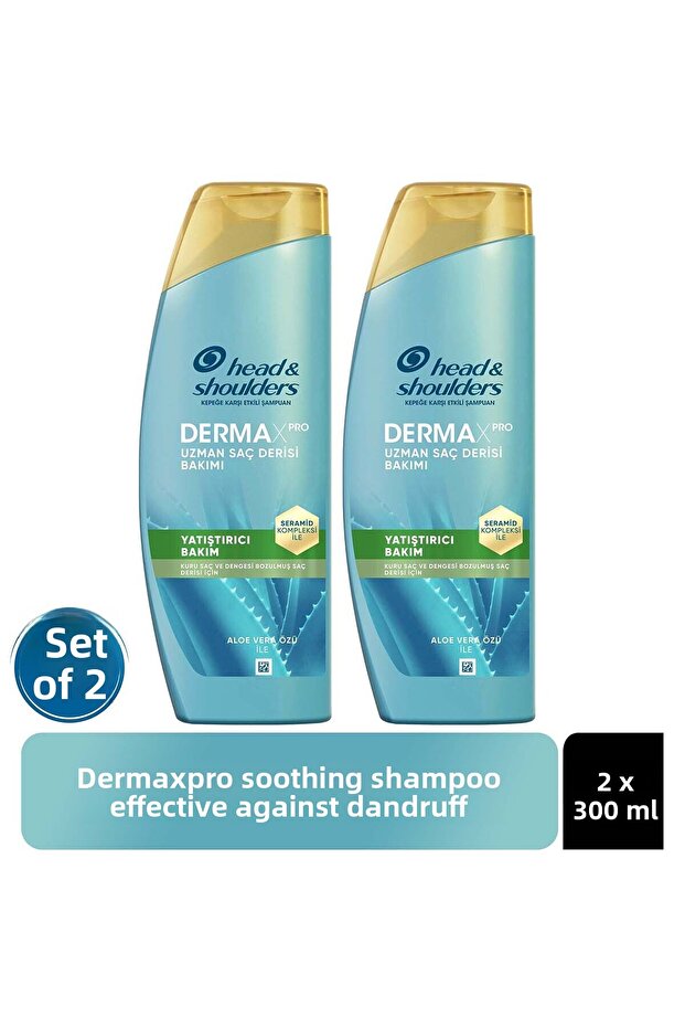 Dermaxpro Soothing Anti-Dandruff Shampoo with Aloe Vera Extract and Ceramide 300ml X 2 Pieces