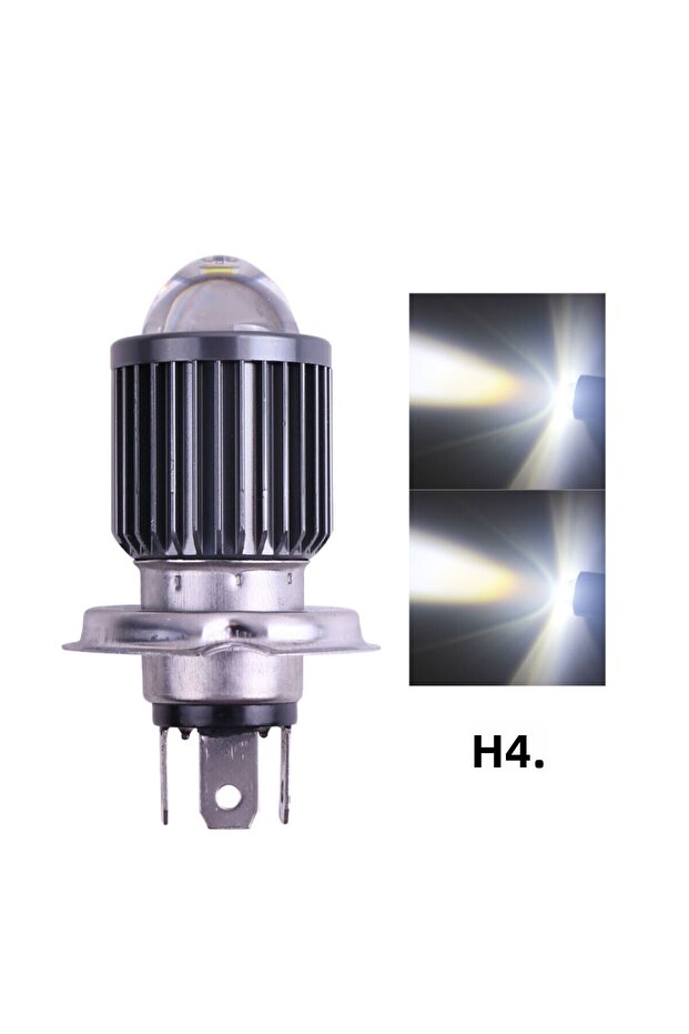 H4 White White Universal H4 Led Motorcycle LED Headlight CSP Lens ATV Scooter Driving Lamp Dual Colo