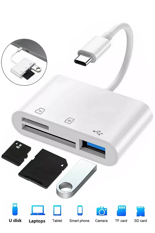 3132 Type-C USB Otg Tf Sd Micro Card Reader Card Converter Converter Adapter