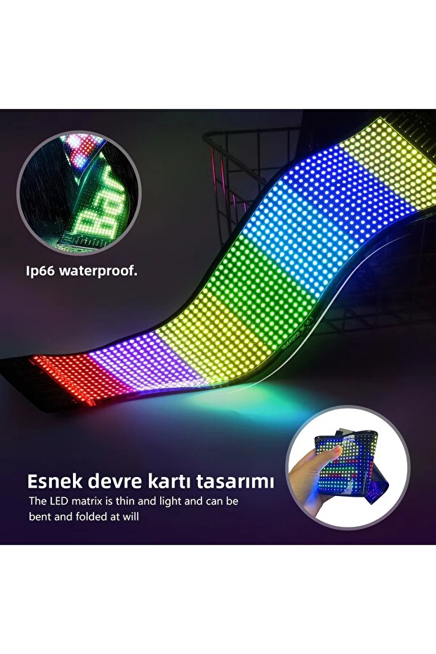 لوحة إضاءة LED فاخرة بتقنية ماتريكس بيكسل 5VUSB للتحكم الذكي في التطبيقات مع وظيفة مخصصة للإعلانات المتحركة - 5