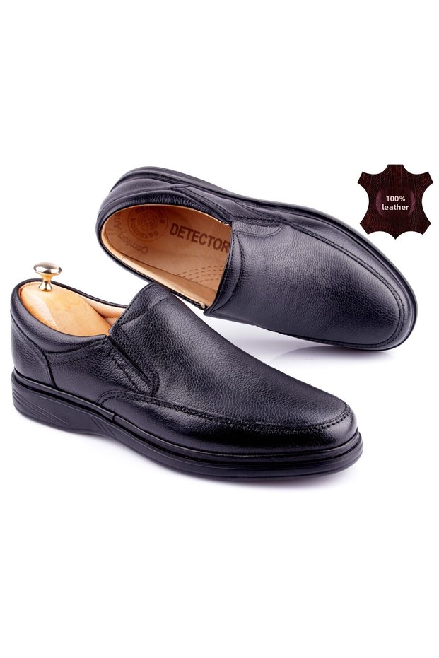 Inner Outer Genuine Leather Casual Orthopedic Men's Shoes-(Detector Men's Daily Orthopedic Shoes w