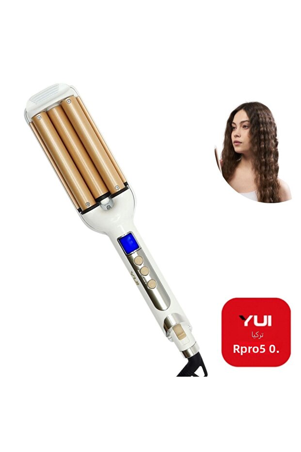 مكواة تجعيد الشعر DHS-1868 من السيراميك مع مؤشر LED
