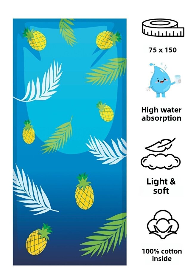 منشفة الشاطئ - تصميم مطبوع - 6