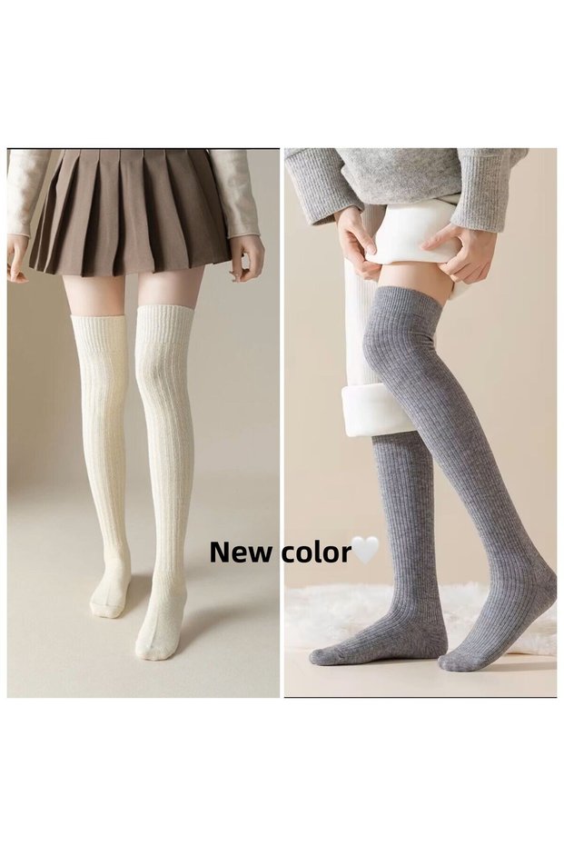 2' Pair of over the Knee Wool Socks Women