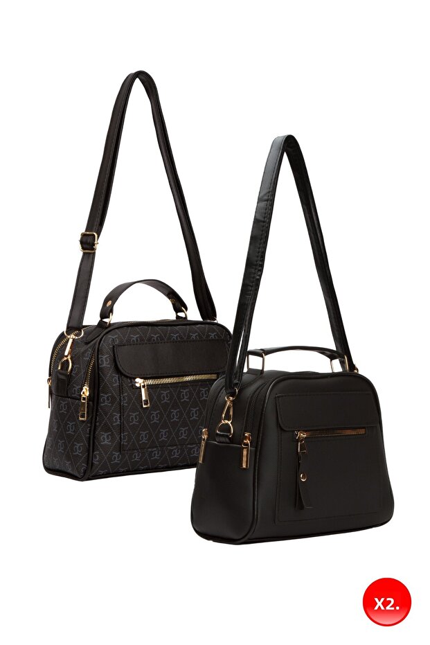 Women's Daily Cross Strap Hand and Shoulder Bag 2 Pieces