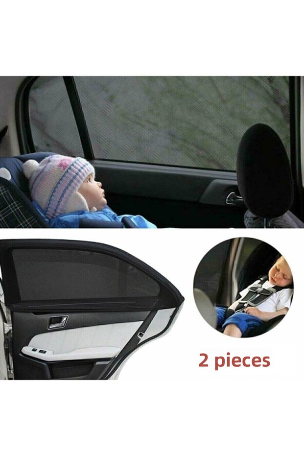 2 Pieces Car Side Window Curtain Car Rear Sunshade Vehicle Mother Baby Child Curtain Backseat Breastfeeding Cover