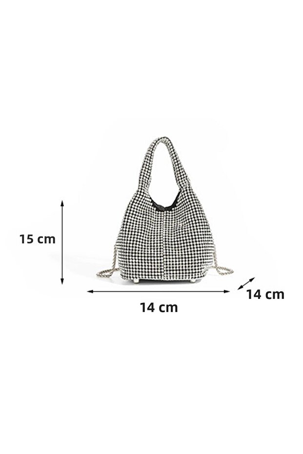 حقيبة حجرية لامعة فاخرة - 4