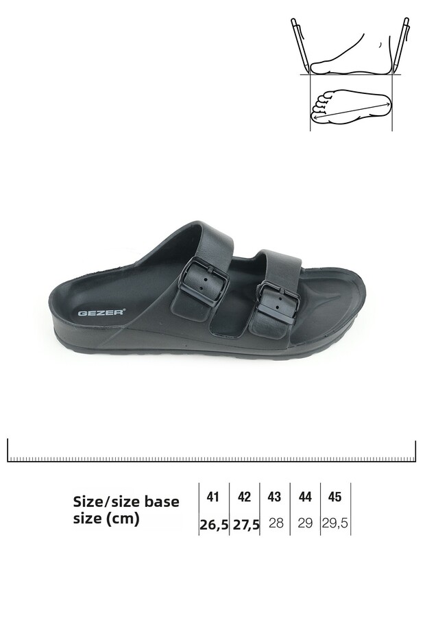 Two Buckle Adjustable Men's Slippers Suitable for Wet Floor - 3