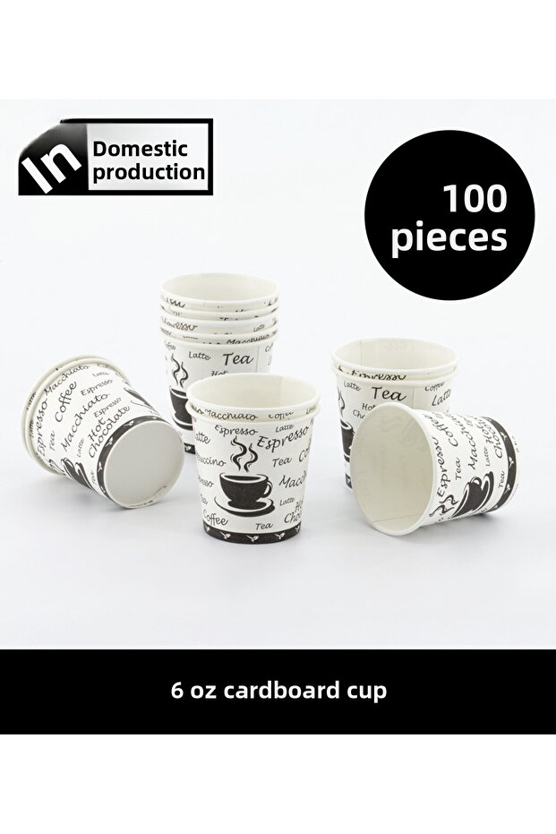 6 oz Paper Cups - 100 Pieces