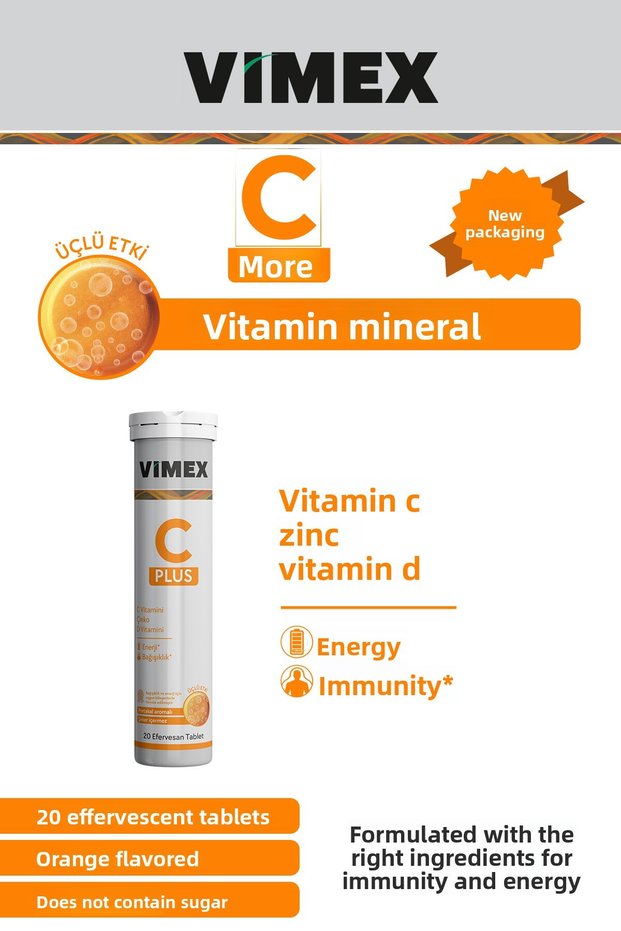 MSL Vimex C Plus Triple Action 20 Effervescent Tablets