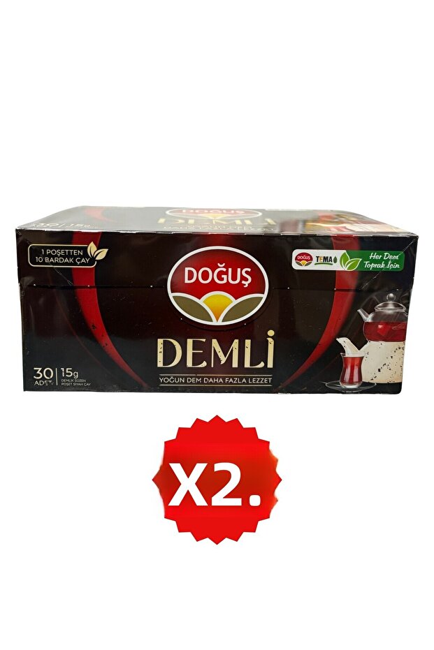Demli Intense Flavor Demlik Tea Bags 30Pcs X 2 Pieces