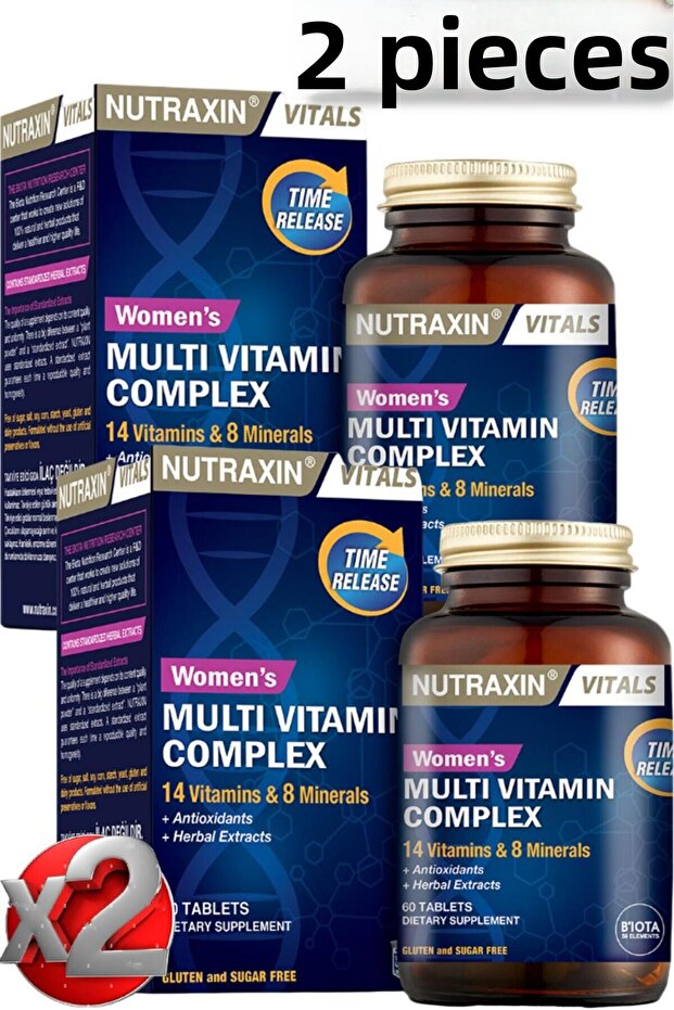 مكمل غذائي متعدد الفيتامينات والمعادن للنساء 60 قرص 2 قطعة - 1