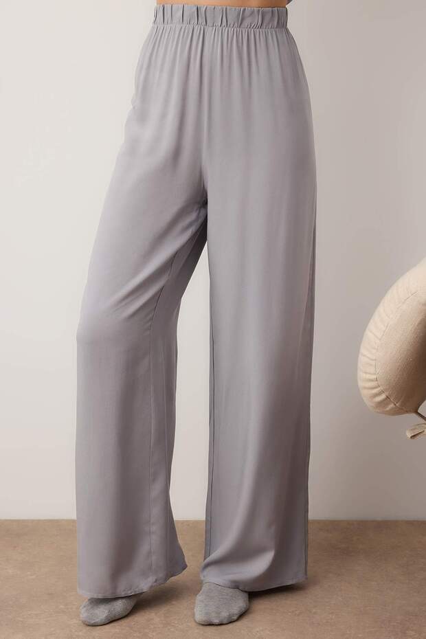 Szary pasek z detalami Kruvaze Wiskon Tkane piżamy THMAW22PT1109 - 3