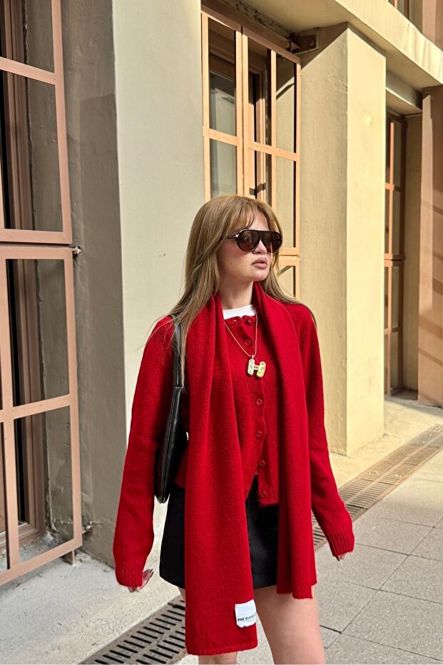 Düğmeli Triko Hırka - 5