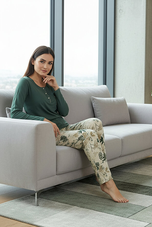 Love You Elite Viscose Green Anti-Sweat Pajama Set 3565