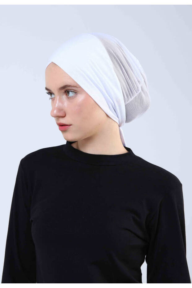 Tie-On Cross Sport Bandana - White - (St048), (Id 3404802)