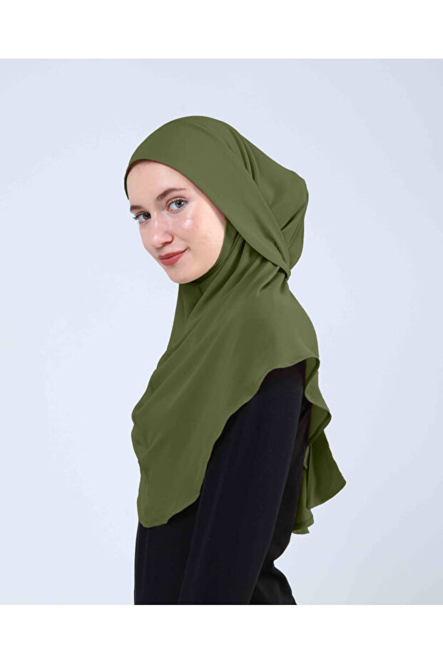 Belted Crepe Turban - Khaki - (St091), (Id 2909126)