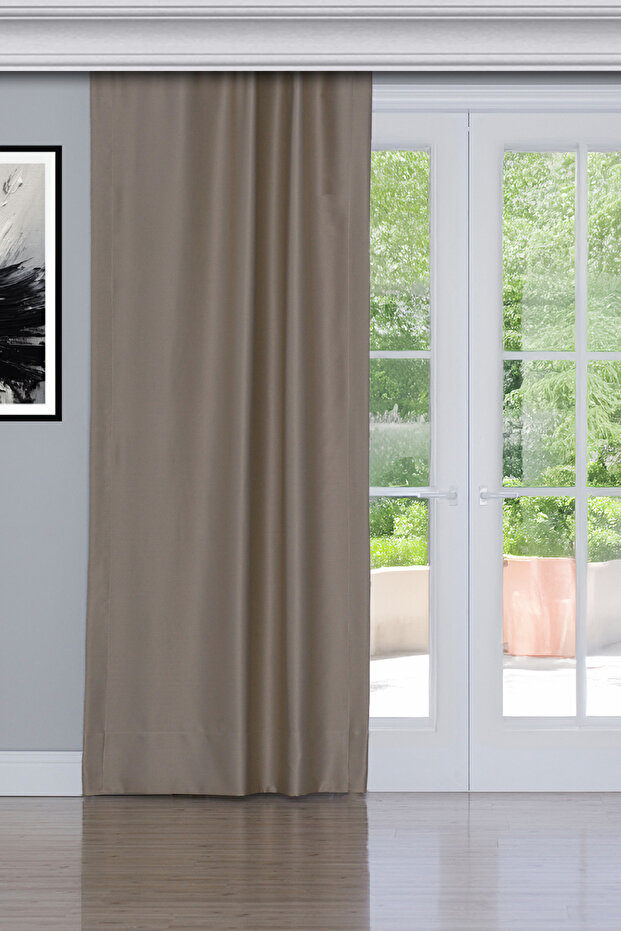 Blackout Background Curtain in Chickpea Color with Blackout Feature