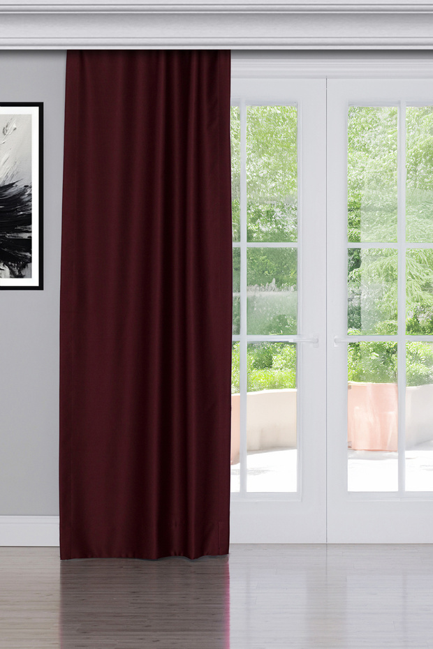 Blackout Background Curtain with Blackout Feature, Light Burgundy (Width X Length)