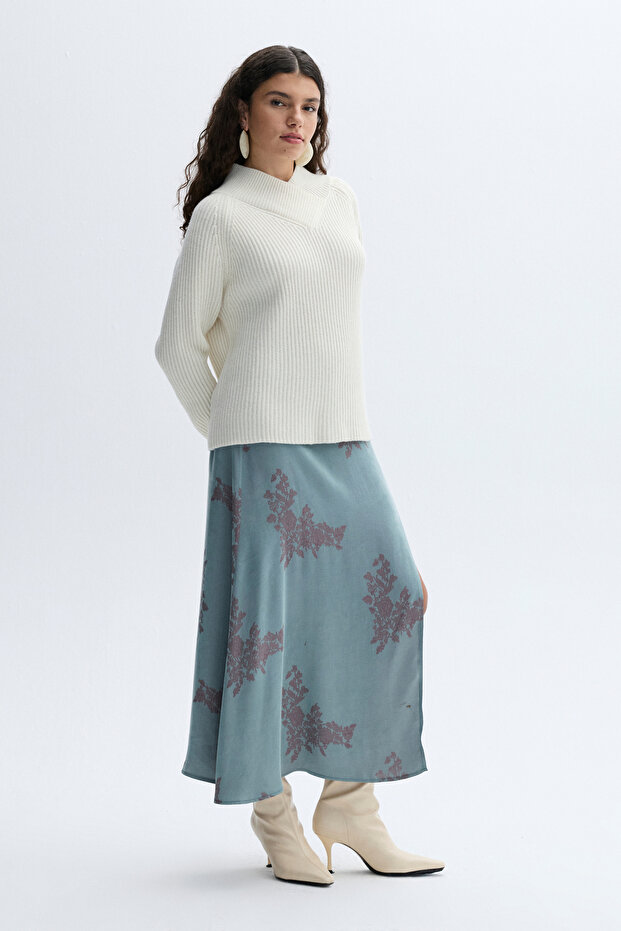 سترة كروفايز بياقة من مزيج الصوف - 4