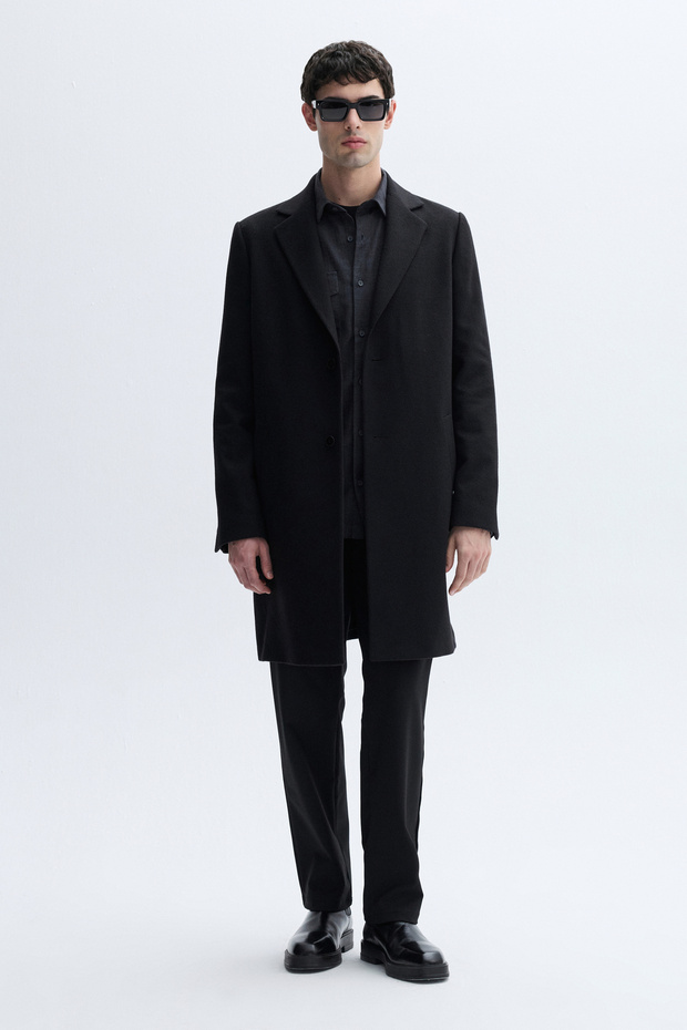 معطف طويل من مزيج الصوف - 3