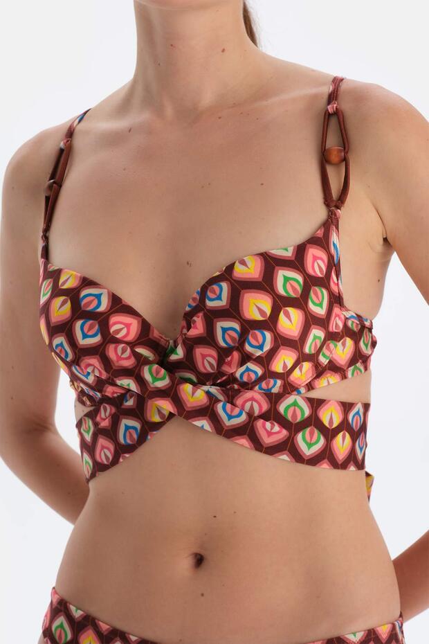 Covered Brown Bikini Top - 5