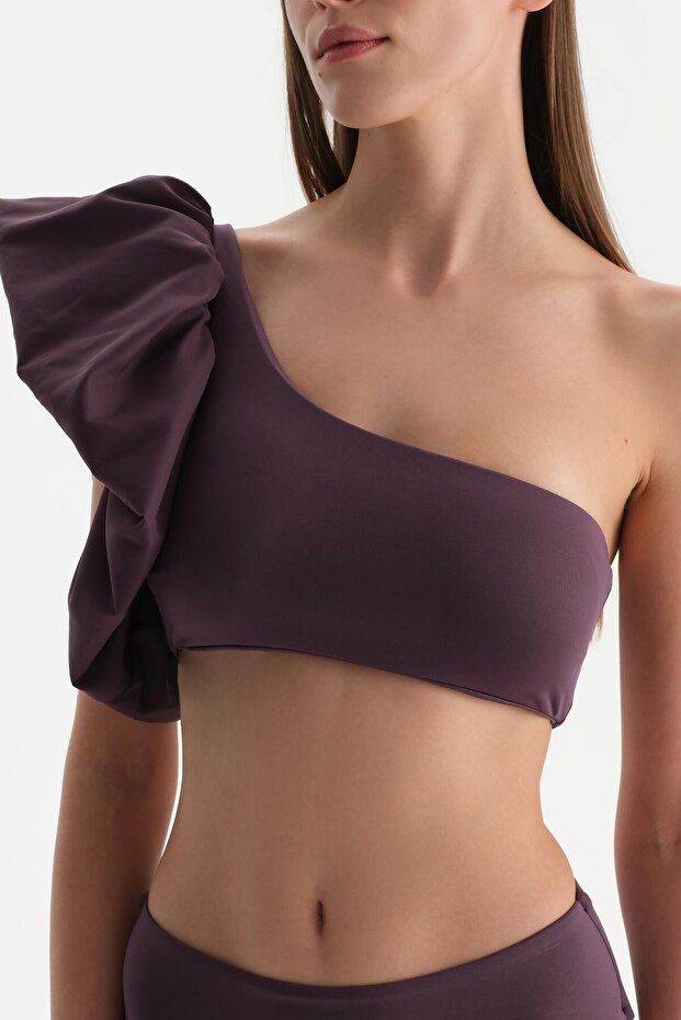 Mürdüm Straplez Bikini Üst - 5