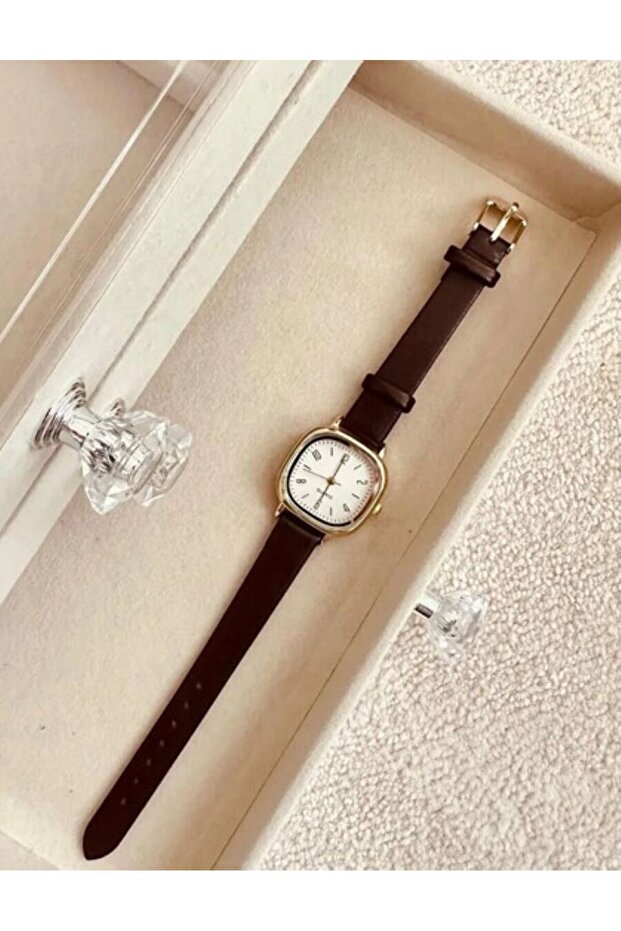 Bella Kadın Kol Saati Koyu Kahverengi Renk Kordon bb0054 - 1