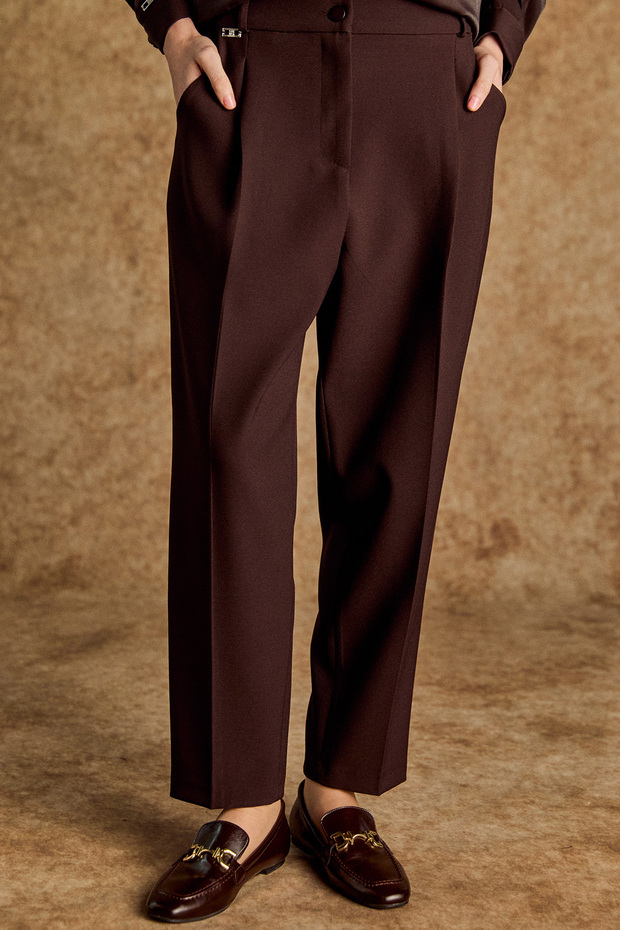 Tek Pileli Havuç Pantolon - 5