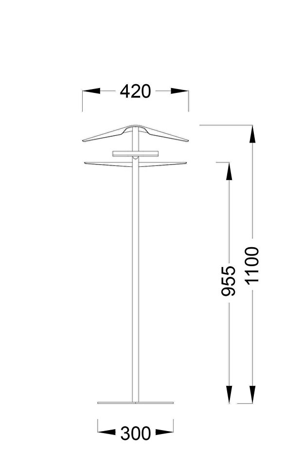 MARLA Maxi Gri Dilsiz Uşak Askılık - 3