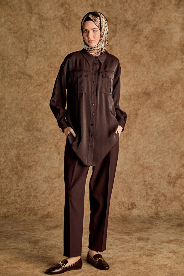 Tek Pileli Havuç Pantolon - 2