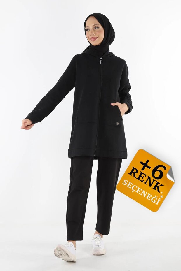 1929_Zippered Hijab Sweatshirt