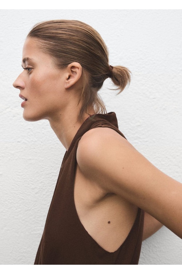 V yaka triko bluz - 8