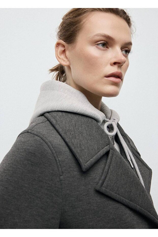 Kombine kapüşonlu ceket - 7