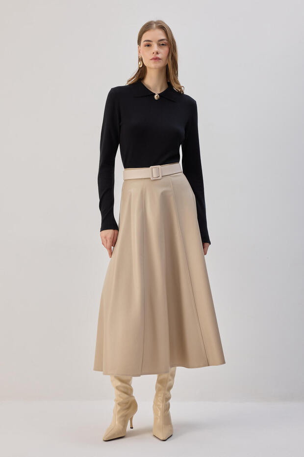 BROŞLU TRİKO BLUZ - 3