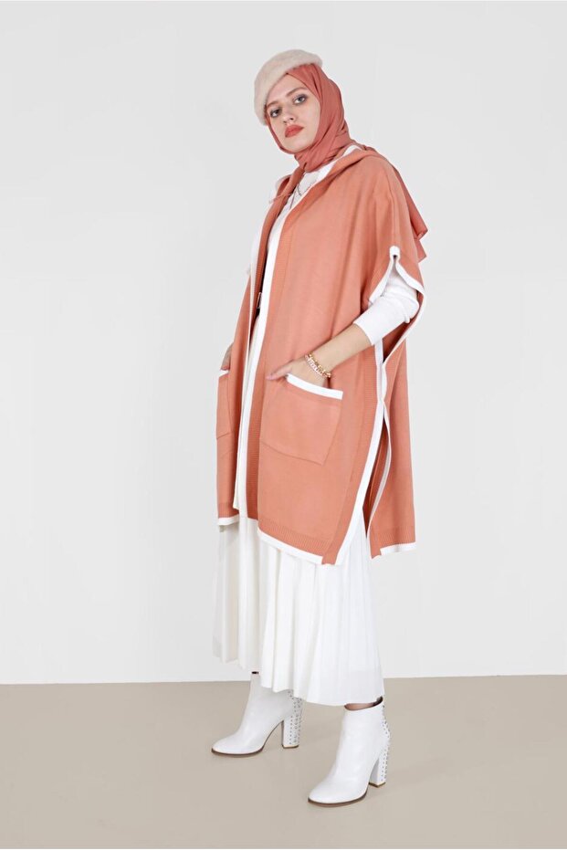 KAPÜŞONLU TRİKO PANÇO 42120 - 1