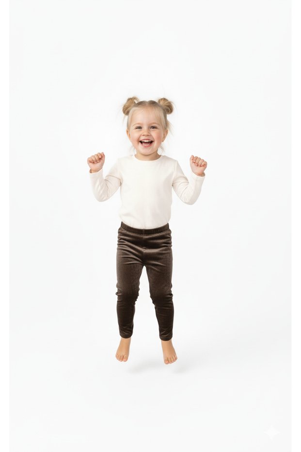 Girl's Stretch Fabric & Corded Fabric & Elastic Waist Velvet Tights